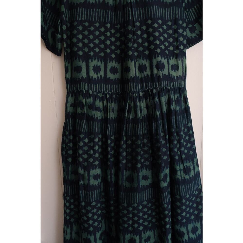 Toast Womens Ikat Shirt Dress Sz 6 Block Print Cotton Silk Minimalist Cottage - Picture 14 of 14